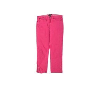 Jenna Rose Straight Zipper Ankle Women's size 12 Pink Denim Jeans